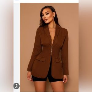 Lemon and Lunar zip blazer